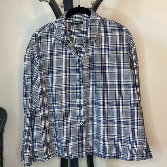 Madewell / Westland shirt in Dublin plaid cotton flannel size M - Picture 1 of 6